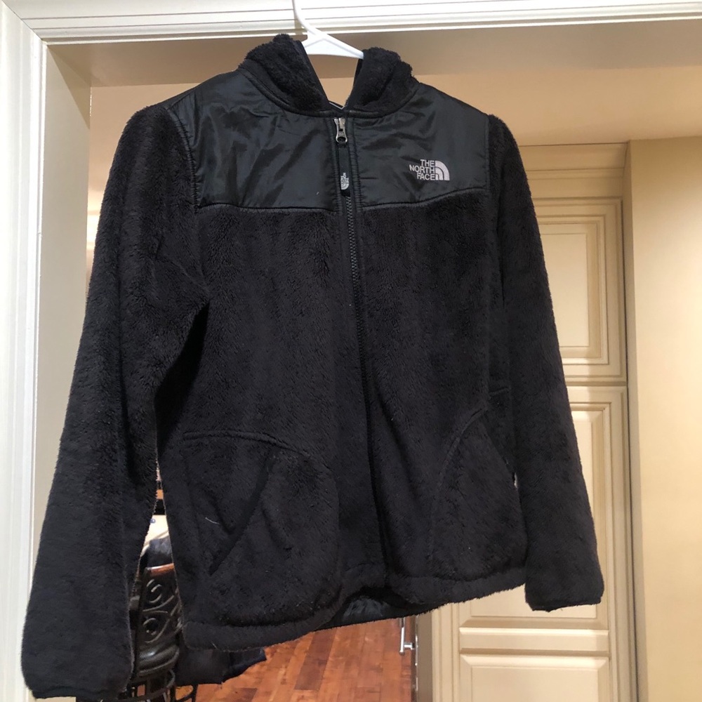 Black Northface fuzzy jacket